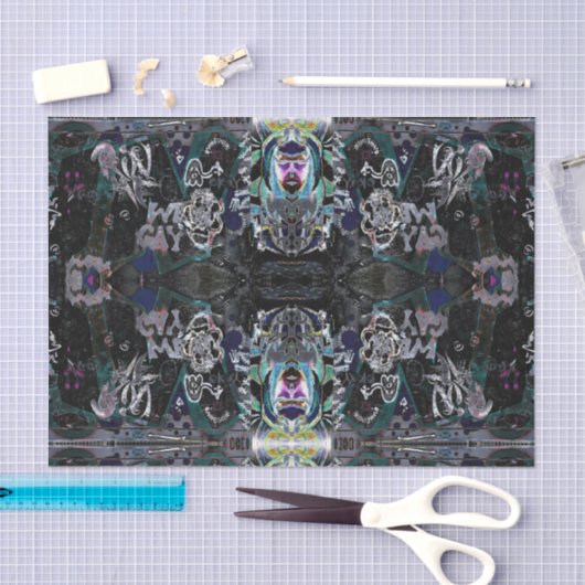 Graffiti modern zwart wit patroon tissuepapier (Craft)