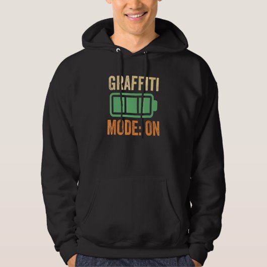 Graffiti-modus op batterijontwerp hoodie (Voorkant)