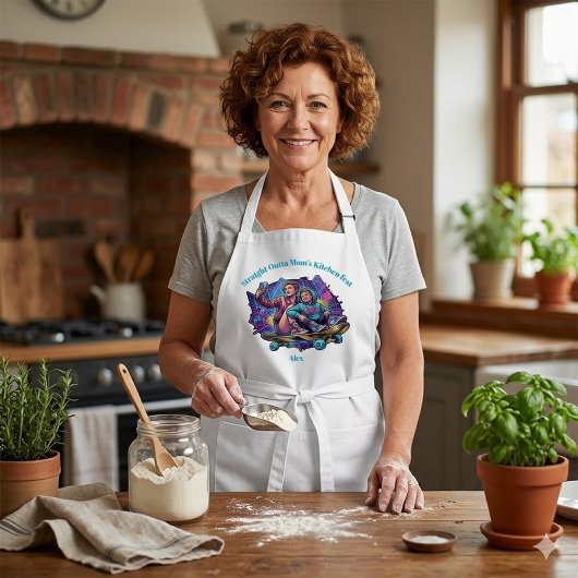 Graffiti Mom & Son Apron - Custom Name Gift Standaard Schort