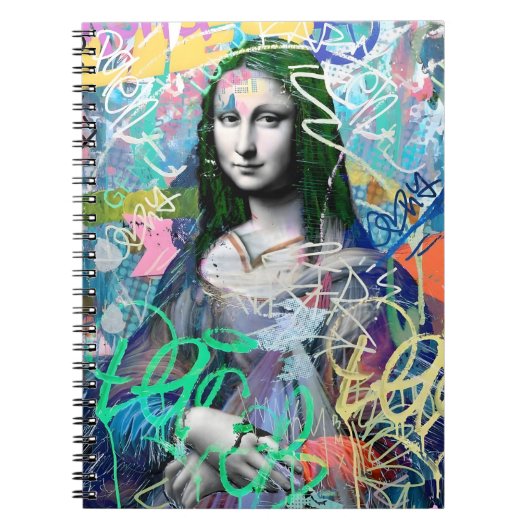 Graffiti Mona Lisa Street Art Notitieboek (Voorkant)