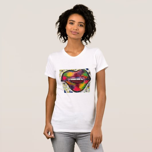 Graffiti Mond T-shirt (Voorkant volledig)