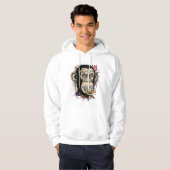 Graffiti Monkey Hoodie – Abstracte straatkunst (Voorkant volledig)