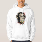 Graffiti Monkey Hoodie – Abstracte straatkunst (Voorkant)