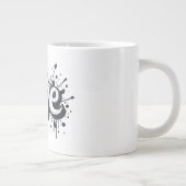 Graffiti Monochrome Love Label Grote Koffiekop (Rechts)