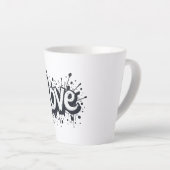 Graffiti Monochrome Love Label Latte Mok (Rechterhoek)