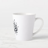 Graffiti Monochrome Love Label Latte Mok (Rechts)