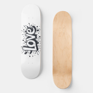 Graffiti Monochrome Love Label Persoonlijk Skateboard