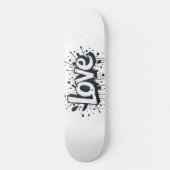 Graffiti Monochrome Love Label Persoonlijk Skateboard (Voorkant)