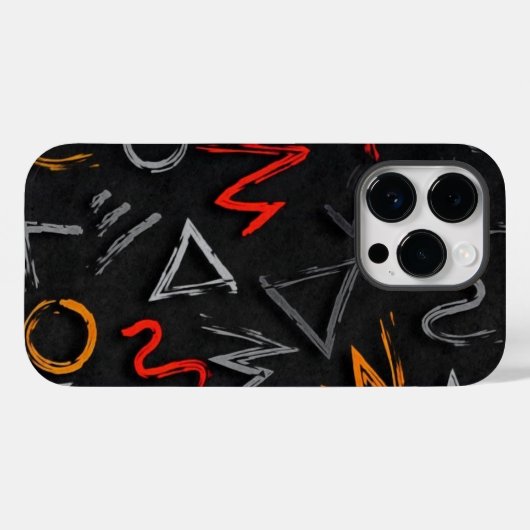 Graffiti monogram Hoesje-Mate iPhone hoes (Achterkant (horizontaal))