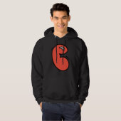 Graffiti Monogram letter C in Cute Chubby Bubblest Hoodie (Voorkant volledig)