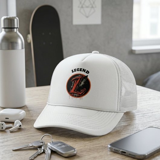 Graffiti Monogram Letter "L" Aanpasbaar Trucker Pet