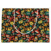 Graffiti Monster Eek Zwart Halloween (1) Groot Cadeauzakje (Voorkant)