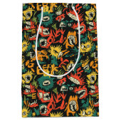 Graffiti Monster Eek Zwart Halloween (1) Medium Cadeauzakje (Voorkant)