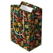 Graffiti Monster Eek Zwart Halloween (1) Medium Cadeauzakje (Achterkant Gekanteld)