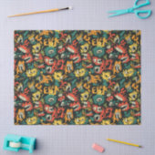 Graffiti Monster Eek Zwart Halloween (1) Tissuepapier (Craft)