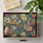 Graffiti Monster Eek Zwart Halloween (1) Tissuepapier (Geschenk)