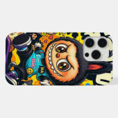 Graffiti Monster Karakter Skateboarding labubu iPhone Hoesje (Achterkant horizontaal)