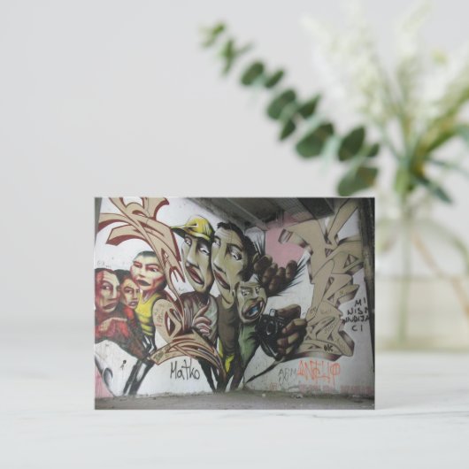 Graffiti : Mostar (Herzégovine) - Briefkaart (Staand voorkant)