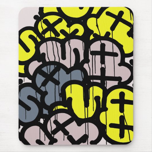 Graffiti Mousepad Muismat (Voorkant)