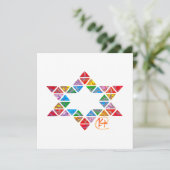 Graffiti Mozaïek Joodse Star Art Feestdagenkaart (Staand voorkant)