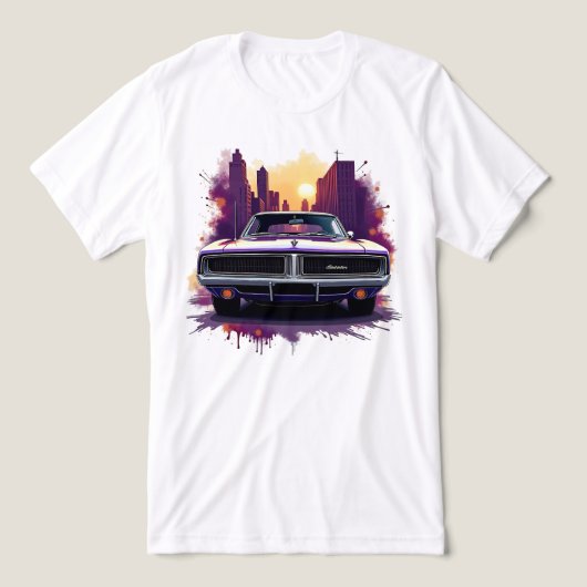 Graffiti Muscle Car Tri-Blend Shirt (Design voorkant)