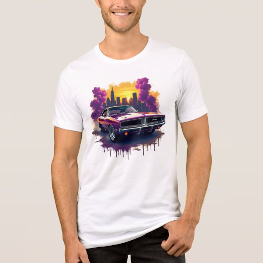 Graffiti Muscle Car Tri-Blend Shirt (Voorkant)