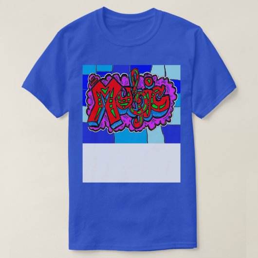 Graffiti Music pop T-shirt (Design voorkant)
