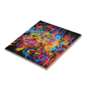 Graffiti Musical Notes Tegel Tegeltje (Zijkant)