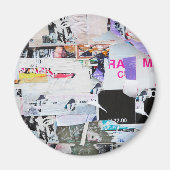 Graffiti muur banksy stijl gescheurd papier magneet (Voorkant)