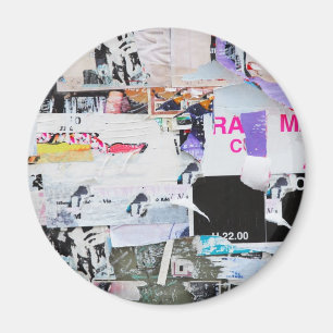 Graffiti muur banksy stijl gescheurd papier magneet