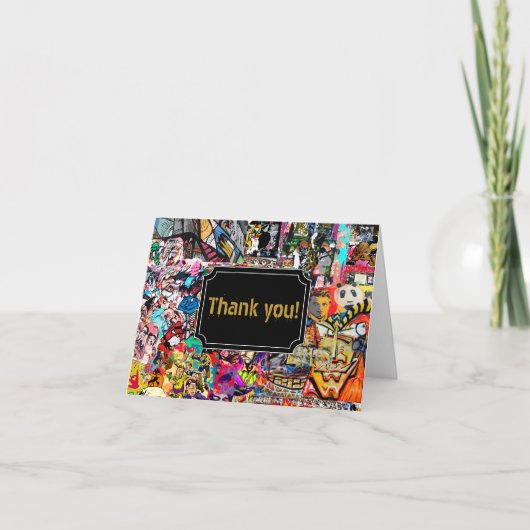 Graffiti-muur Bedankkaart (Voorkant)