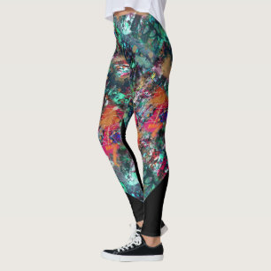 Graffiti-muur en spuitverf leggings