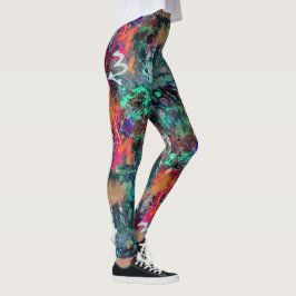Graffiti-muur en spuitverf leggings