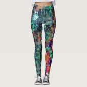 Graffiti Muur en Spuitverf Spatten Leggings (Voorkant)