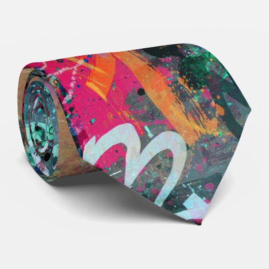 Graffiti-muur en spuitverf stropdas (Opgerold)