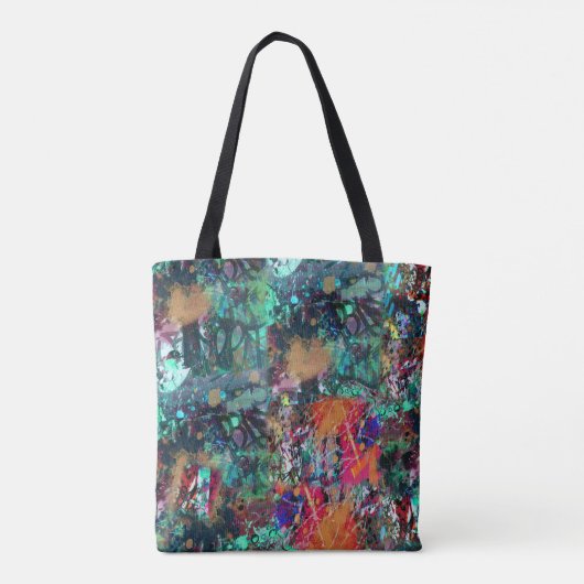 Graffiti-muur en spuitverf tote bag (Achterkant)