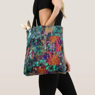 Graffiti-muur en spuitverf tote bag