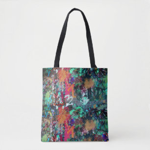 Graffiti-muur en spuitverf tote bag