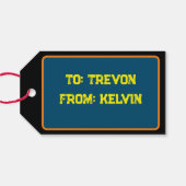 Graffiti muur gelukkige verjaardag cadeaulabel (Achterkant Horizontaal)