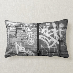 Graffiti-muur in Brooklyn, New York City Kussen