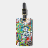 Graffiti-muur in Praag Bagagelabel (Voorkant verticaal)