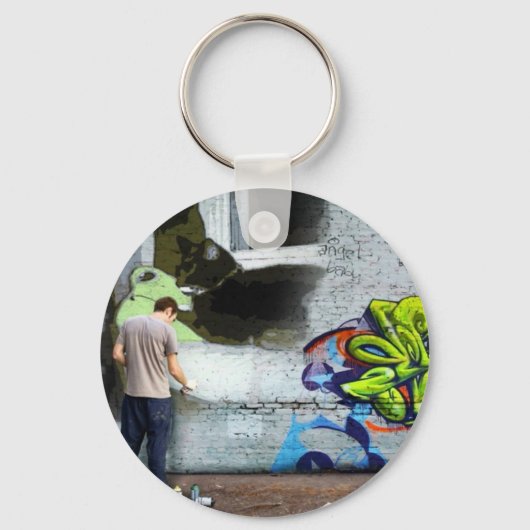 Graffiti Muur Lucy Sleutelhanger (Voorkant)