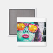 graffiti-muur magneet (Voorkant / Achterkant)