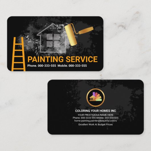 Graffiti-muur penselen visitekaartje (Voorkant / Achterkant)