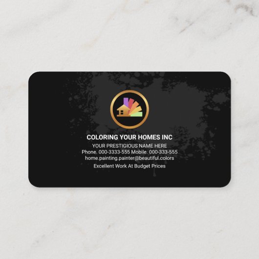 Graffiti-muur penselen visitekaartje (Achterkant)