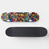 Graffiti-muur Persoonlijk Skateboard (Horizontaal)