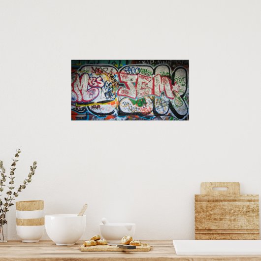 Graffiti-muur Poster (Keuken)