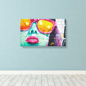 Graffiti-muur | Zazzle_Growshop. Canvas Afdruk (Insitu (Houten vloer))