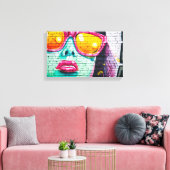 Graffiti-muur | Zazzle_Growshop. Canvas Afdruk (Insitu (Woonkamer))