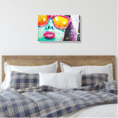 Graffiti-muur | Zazzle_Growshop. Canvas Afdruk (Insitu (Slaapkamer))